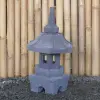 Product image 2 of the product “Japanese style Garden Lantern, made from Andesit Stone. Multipart. 50 cm Height, Roof is 30 cm width. ”